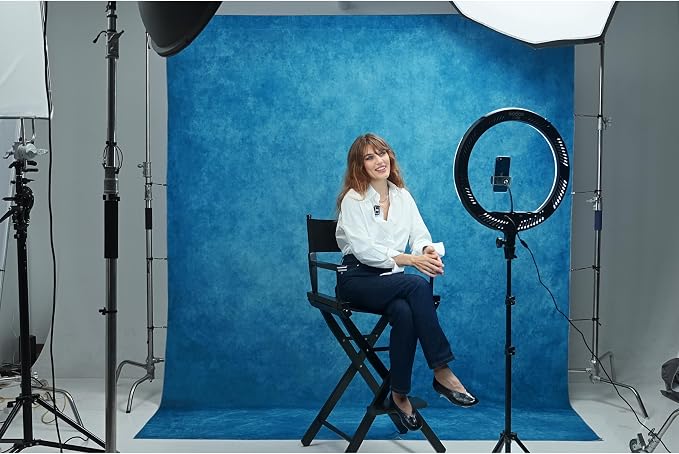 UrcTepics 8×10ft Abstract Blue Backdrop - Image 3