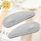 2PCS Rhinestone Hair Clips,Snap Hair Accessories,Decorative Hair Clips,Rhinestone Barrettes For Women Girls(SET13)