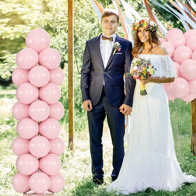 50pcs Pink Balloons, 12inch Light Pastel Pink Balloons | Balloons - Image 3