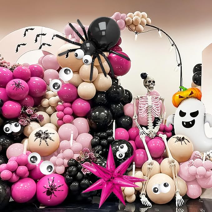 187pcs Halloween Balloon Garland Arch kit, Spider Ghost Star Foil Balloon | Hot by Iyovgoo