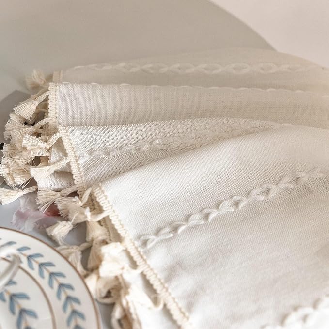 Sutuo Home White Boho Curtains, Bohemian 1 Panel 108 inches Extra Long - Image 8