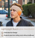 SUNMECI Lightweight Soft Fleece Headband - Breathable Ear Muffs for Men Women in Winter Running Cycling Ski Comfortable Warm for Clod Weather Sports