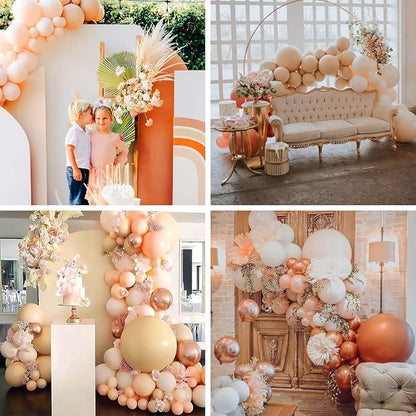 PartyWoo Pastel Orange Balloons 50pcs Light Pale Orange Peach Color | 12 Inch - Image 6