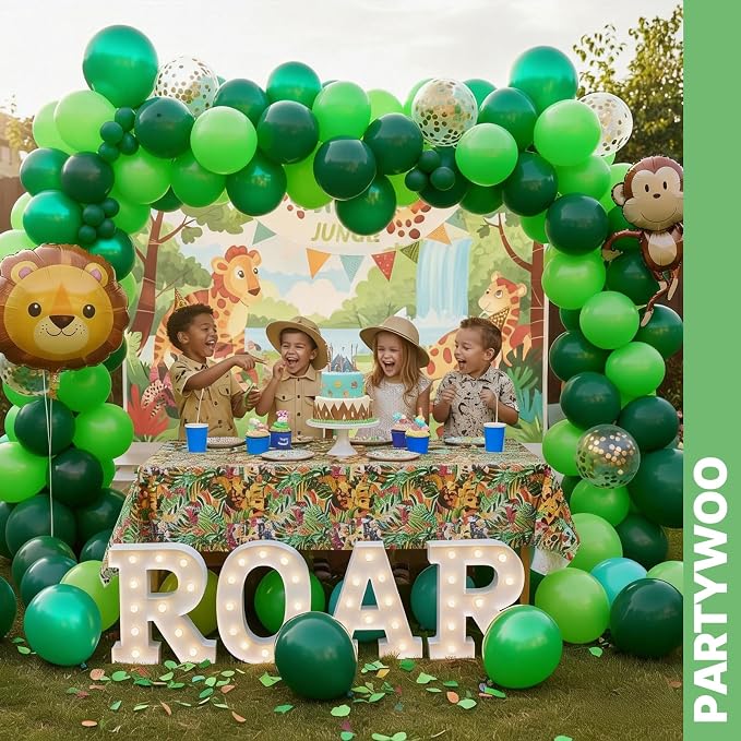 PartyWoo Green Balloons 66pcs Pack Light Green Latex Balloons | Lime Dark - Image 7