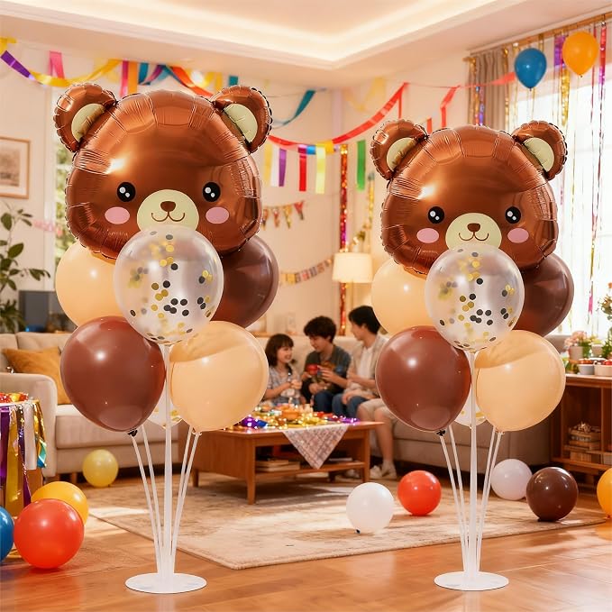 Teddy Bear Table Centerpiece Balloon Stand Kit Set of 2 - Image 5
