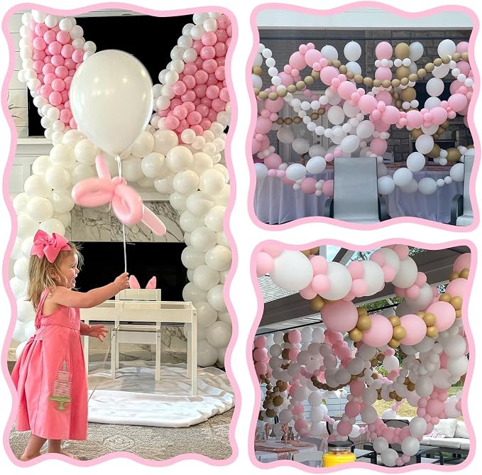 Pink White Link Balloons - Image 6