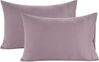 Lane Linen 100% Organic Cotton King Size Pillow Cases Set of 2 (20"x36") - Pillow Cases King Size - Certified Organic Cotton Pillowcases - King Pillow Cases Set of 2 - Purple Pillow Cases - Lilac