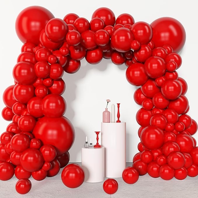 Amandir 153 Pcs Red Balloons Arch Garland Kit Different Sizes | 18 12 10 5 Inch - Image 2