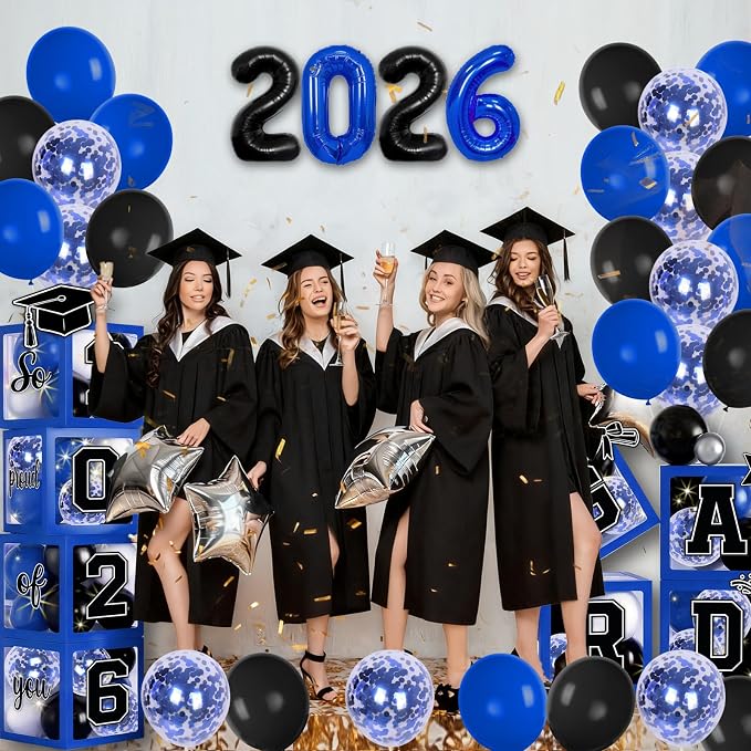 2026 Graduation Balloon Boxes Decorations – Clear Balloon Box Stack - Image 6