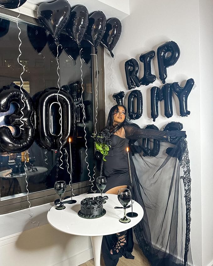 Black Number 19 Balloon 40 Inch - Image 7