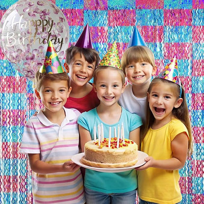 GOER Metallic Tinsel Foil Fringe Curtains Party Photo Backdrop Party Streamers - Image 4