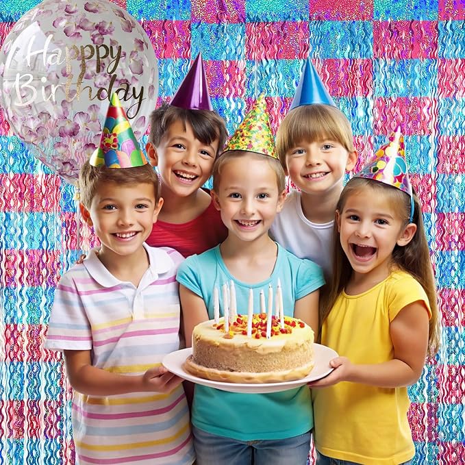 GOER Metallic Tinsel Foil Fringe Curtains Party Photo Backdrop Party Streamers - Image 5