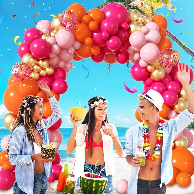 Pink and Orange Balloon Arch Kit - Image 6