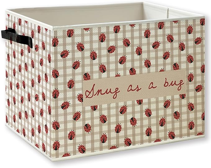 Ladybug Kids Nursery Foldable Storage Bins Box by KSDUT