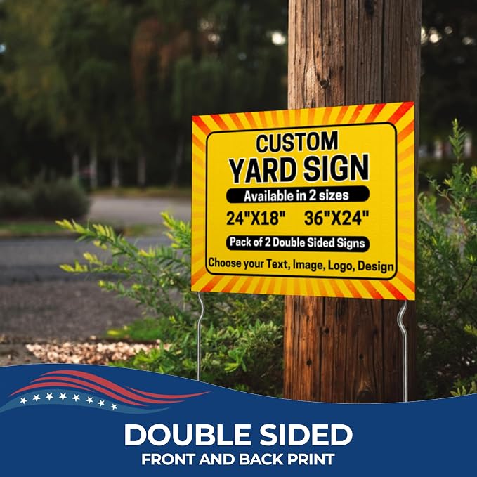 Custom Yard Sign by DreamController, 24x18 | Lawn Signs Custom, Made in USA | - Image 5