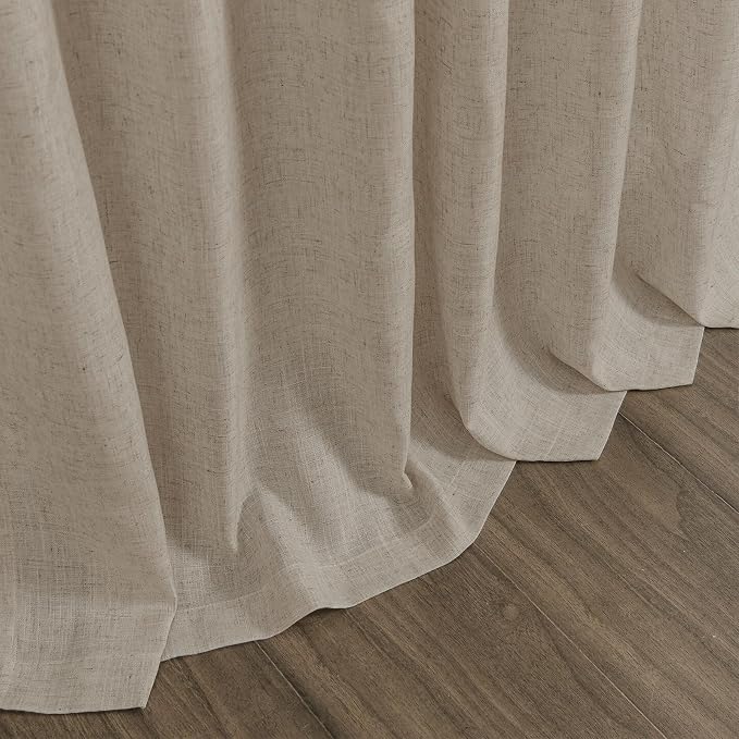 Cobblestone Linen Curtains for Living Room 105 Inches Long Light Filtering Semi - Image 9