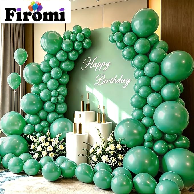 Firomi Pearl Green Balloons 12-inch 100 Pack | Latex Thicken Premium Durable - Image 5