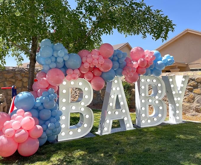 Pink and Blue Balloons Garland Arch Kit - Image 5