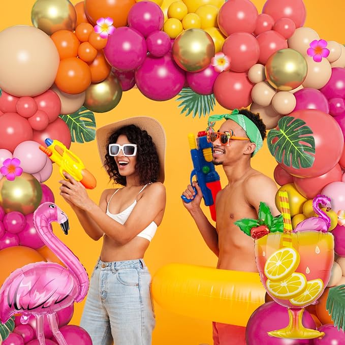 178Pcs Tropical Balloons Arch Garland Kit Luau Party Decorations | Aloha - Image 2