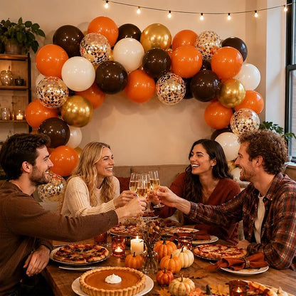 Burnt Orange Brown Balloons, 12 Inch Fall Thanksgiving Autumn Latex Balloon | - Image 7
