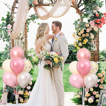 4 Sets Pearl Pink Sand White Balloons Stand - Image 5