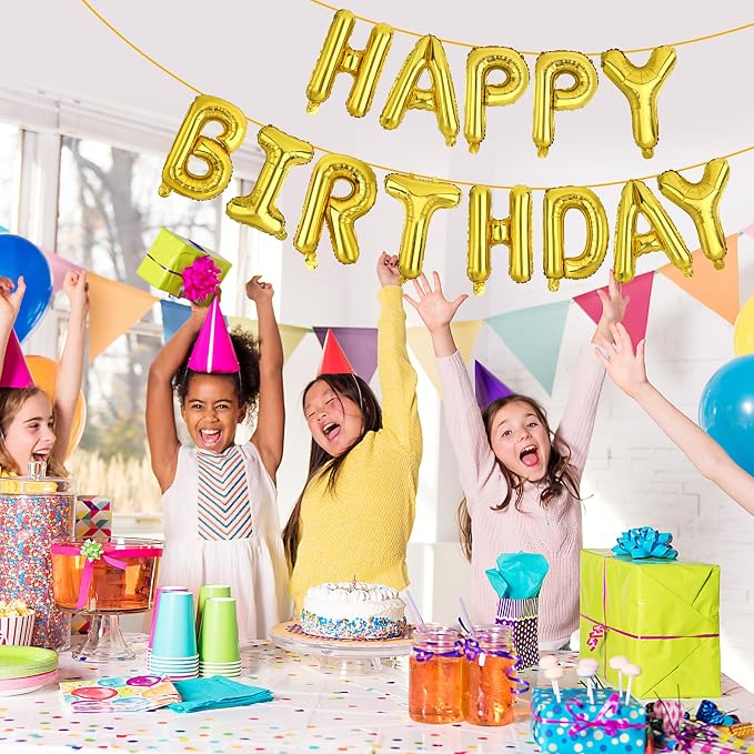 LIOZEOKUN Happy Birthday Balloon Letters 16 inch Mylar Foil Birthday Balloons - Image 4