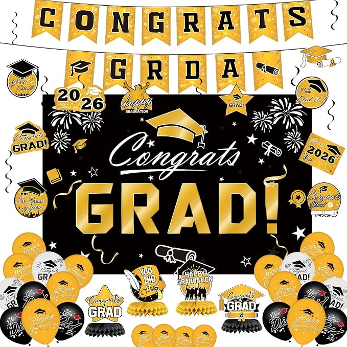 Graduation Decorations 2026 Set by BringWarmandGiftstoFamily