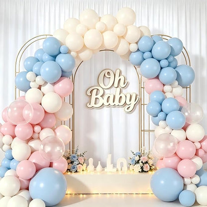 Pink and Blue Balloons Garland Arch Kit - Image 4