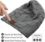 Wireless Music Hat Beanie for Men Women Headphones Wireless Earbuds Headset Music Audio Stereo Earphone Boys Girls Beanie hat Winter Cap Outdoor Sport Business Truck Driver Deep Grey