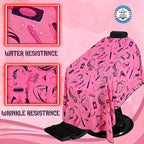 Professional Hairstylist And Shampoo Salon Cape, Waterproof & Stain Resistant Cape, Soft Neckband, Durable & Reusable Client Cover & Comfort Material, Rose Pink
