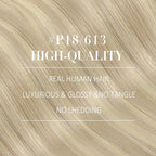 YoungSee 150G Blonde Clip in Hair Extensions Human Hair Ash Blonde Clip in Extensions Real Human Hair Warm Ash Blonde Highlights Hair Extensions Clip ins Ease of Use 20In 7Pcs