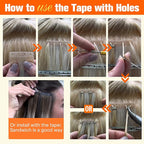 Full Shine Human Hair Tape in Extensions 18Inch 20PCS Color Dark Brown 50G Brown Hair Extensions Tape Extensions Human Hair Versatile As Tape in Straight No Glue No Clips Soft Remy Holed
