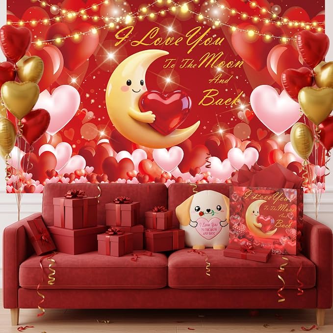 Red Backdrop Anniversary Decoration - Image 6
