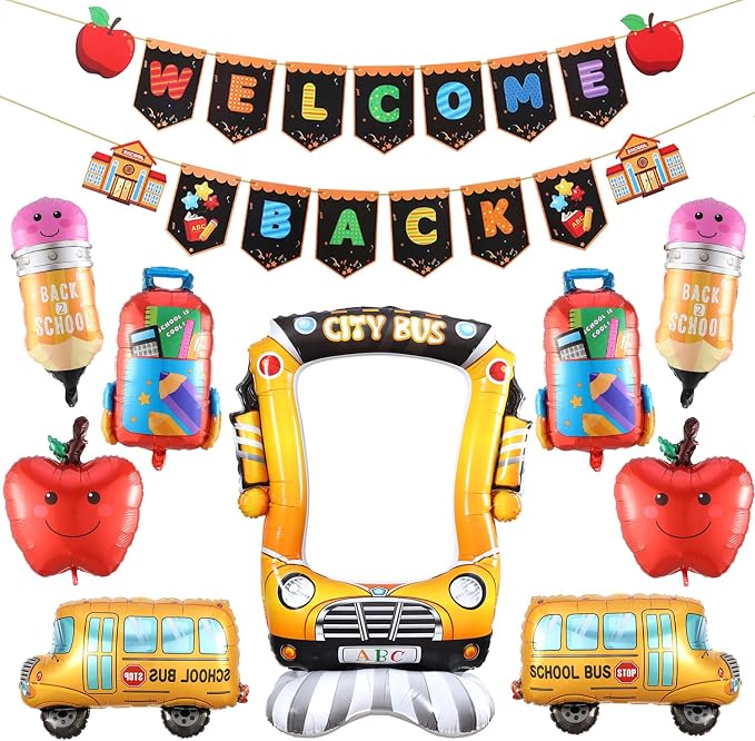 Welcome Back To School Balloons Set, First Day of School Decorations | 11Pcs by Nyvrexo