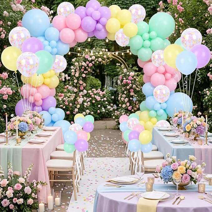 RUBFAC Pastel Balloons Easter Party Balloon - Image 5