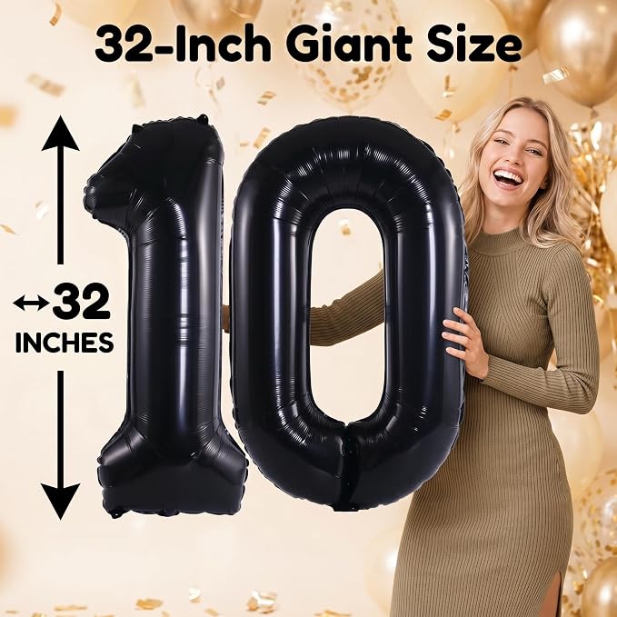 YPSelected 32 Inch Large Foil Helium Number Balloon Birthday Wedding Party 0-9 - Image 3