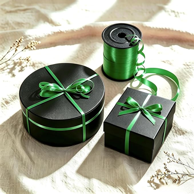 Premium Green Curling Ribbon, 1/5" Wide x 500 Yards Green Ribbon - Image 4