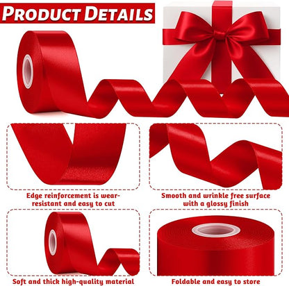 1 1/2In 30Yards Polyester Red Ribbon - Image 3
