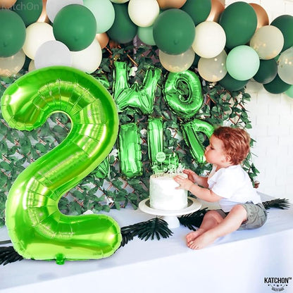 KatchOn Light Green 2 Balloon Number 40 Inch | Green Number 2 Balloon - Image 3
