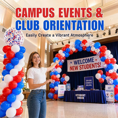 Red White Blue Balloon Arch, Patriotic Decorations - Image 5