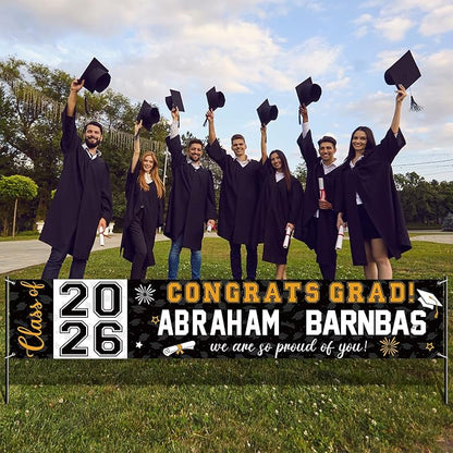 Graduation Congratulations Banner Decorations, Class 2026 Personalized - Image 7