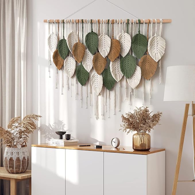 Large Macrame Wall Hanging Boho Woven Tapestry Chic Home Decor Wall Art | - Image 5