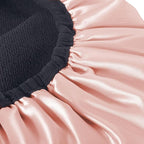 Aquior Shower Cap,Shower Cap for Women Reusable, Triple Layer Waterproof Bath Cap,Silky Satin Outer Layer Terry Lining, Extra Large for Women Long Hair(Champagne)