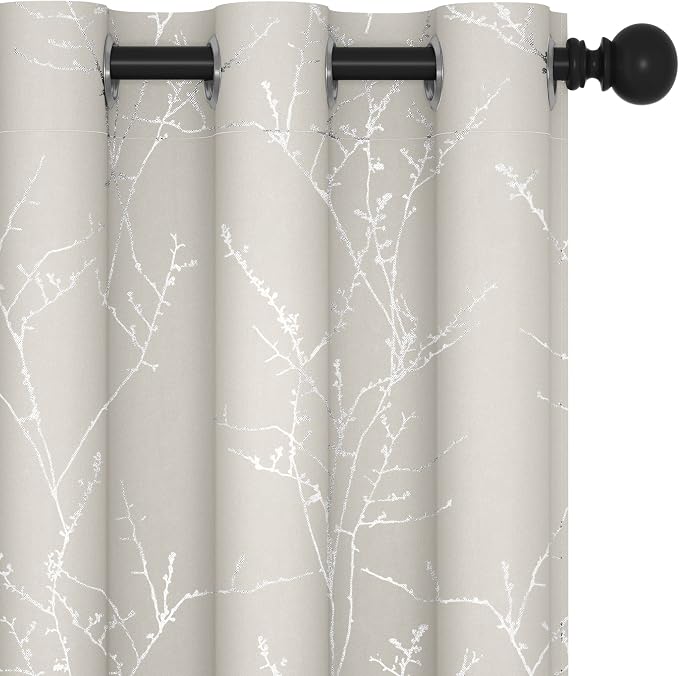 Deconovo Blackout Curtains, Light Beige Thermal Grommet Drapes, Energy Saving by Unknown