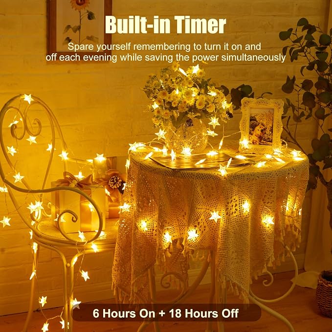 Minetom Star String Lights Battery Operated - Image 3