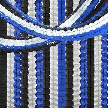 Navy-Blue Black-Silver Party-Decorations Streamers Garland - 157Ft Graduation - Image 7