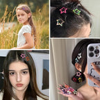 60 Pcs Y2K Star Hair Clips for Girls – Cute Candy Color Hair Accessories, Star Barrettes for Everyday Wear and Parties