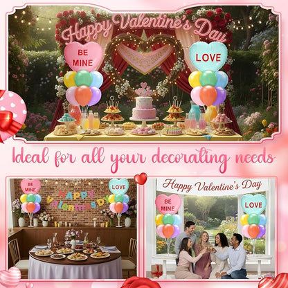 Seematn 2 Set Valentines Day Table Centerpiece Candy Pastel Heart Balloon Stand - Image 5