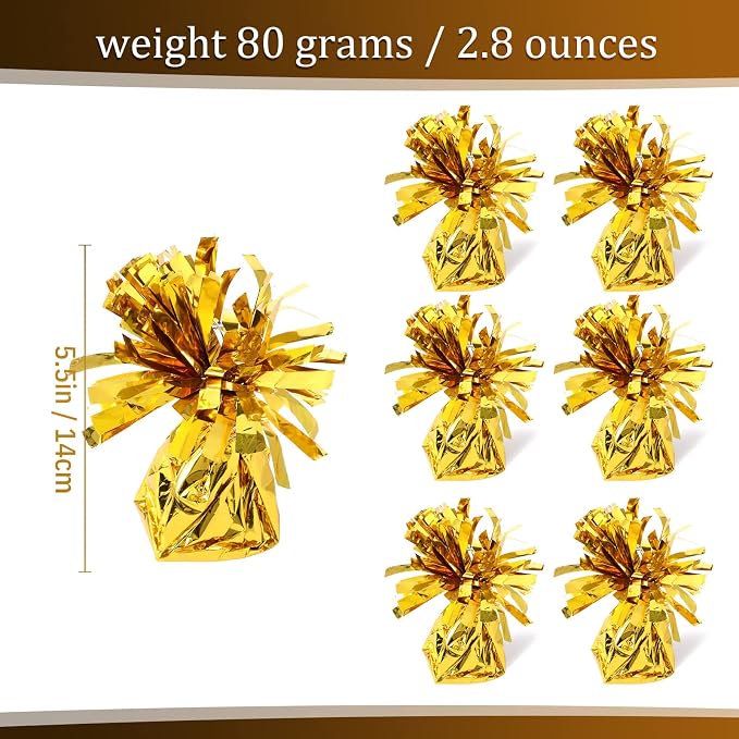 56 Pcs Balloon and Balloon Weights, 50 Pieces Balloons Decorative Birthday - Image 2
