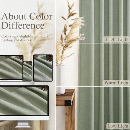 Desert Sage Linen 112 Inch Curtains - Image 3